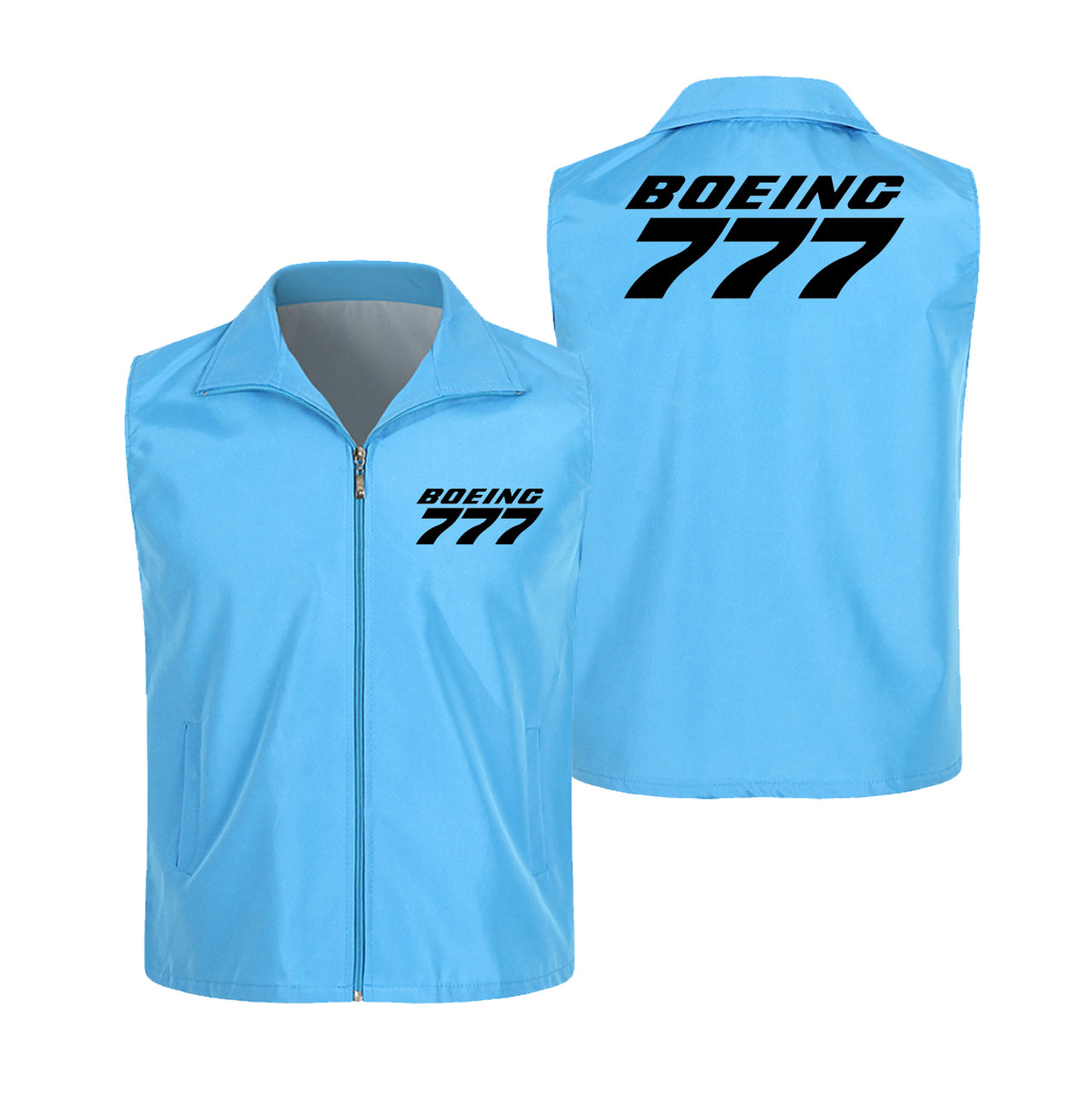 Boeing 777 & Text Designed Thin Style Vests