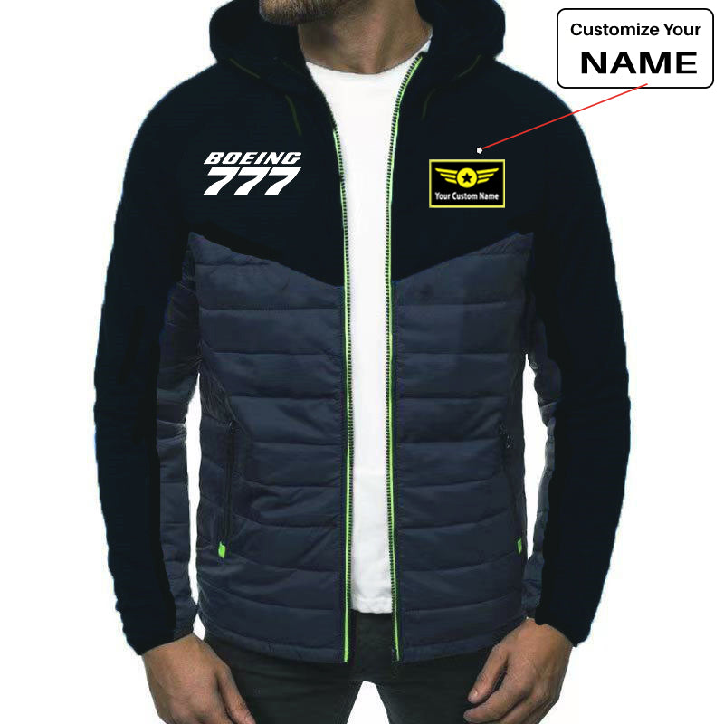 Boeing 777 & Text Designed Sportive Jackets