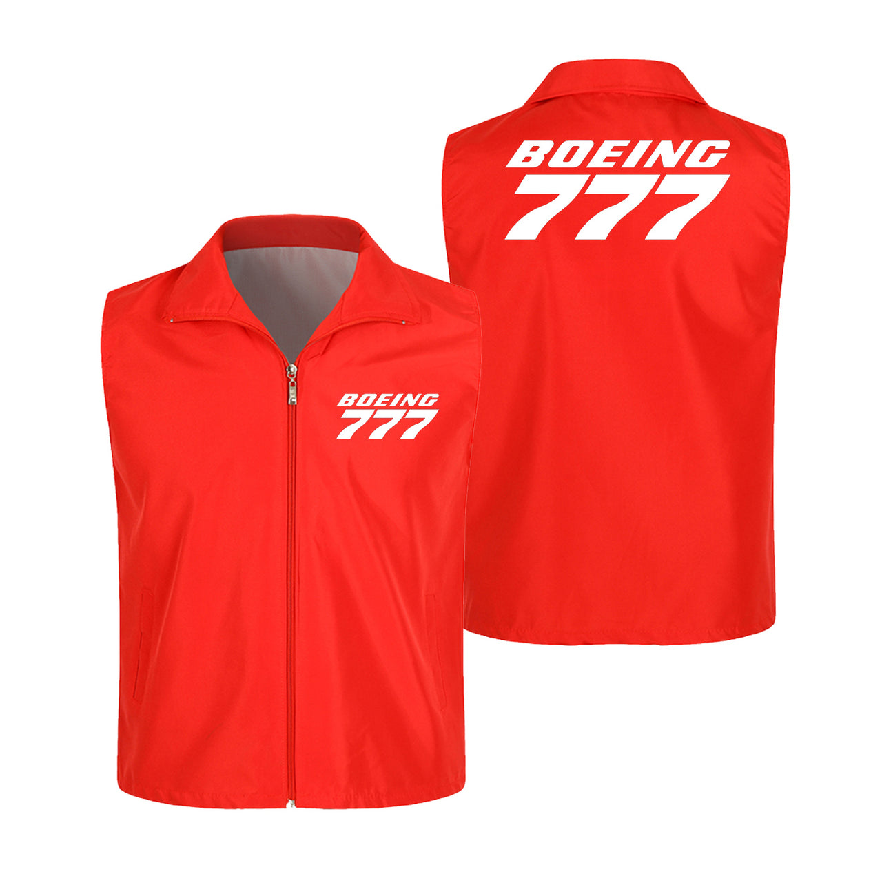 Boeing 777 & Text Designed Thin Style Vests