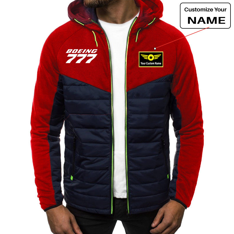 Boeing 777 & Text Designed Sportive Jackets