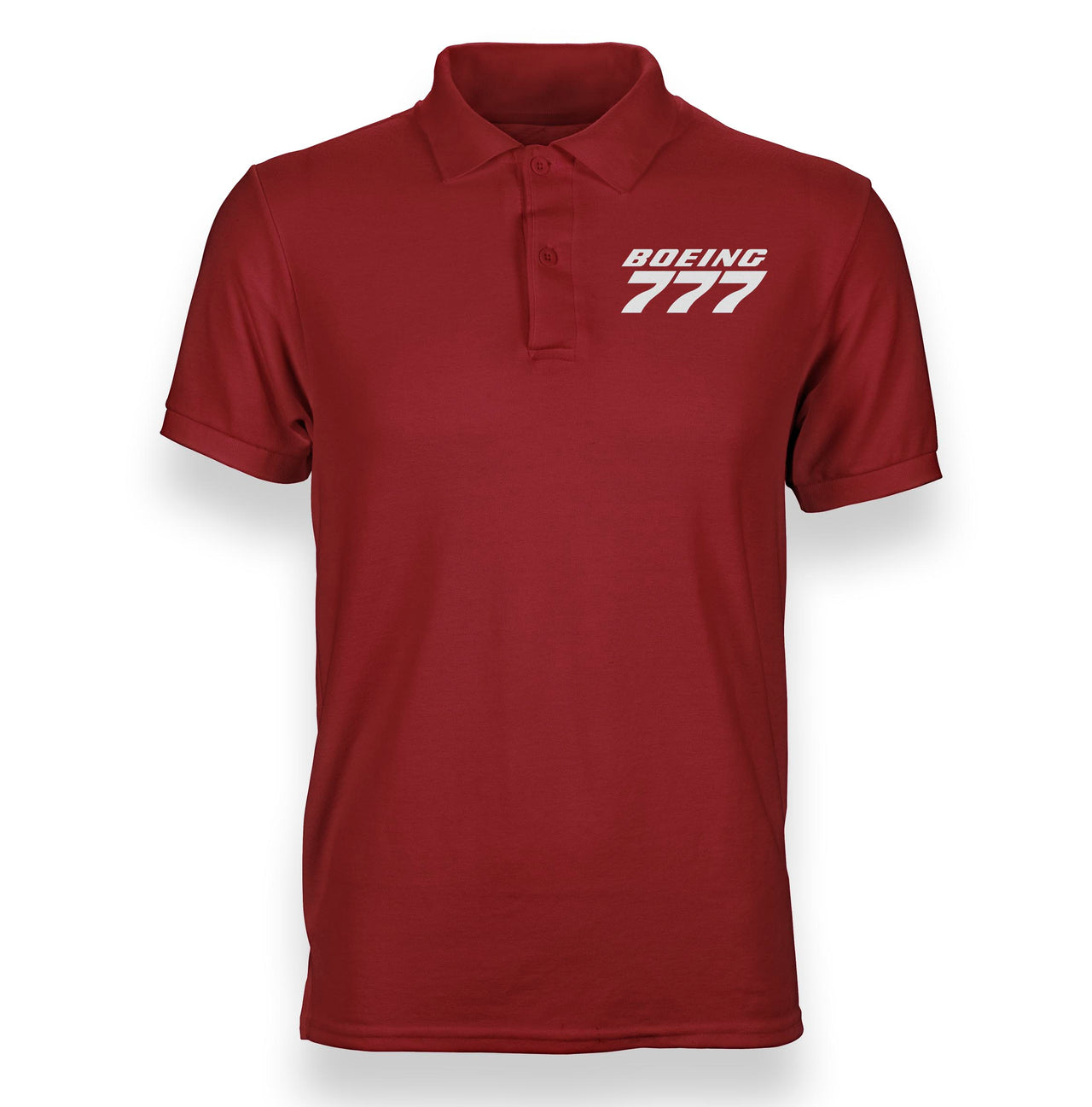 Boeing 777 & Text Designed Polo T-Shirts