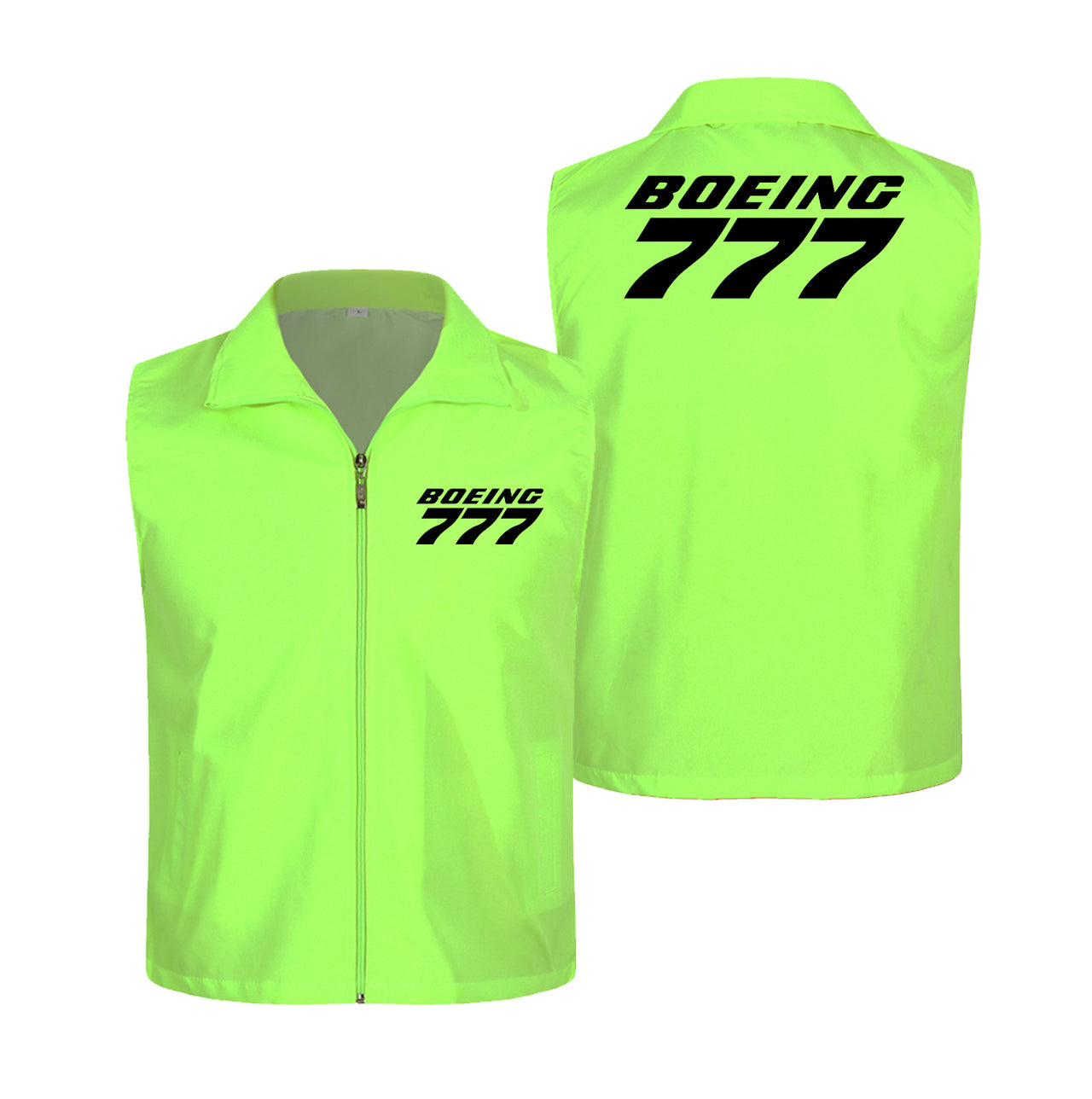 Boeing 777 & Text Designed Thin Style Vests