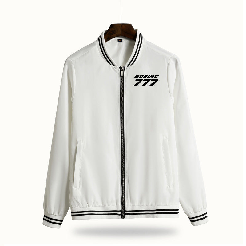Boeing 777 & Text Designed Thin Spring Jackets