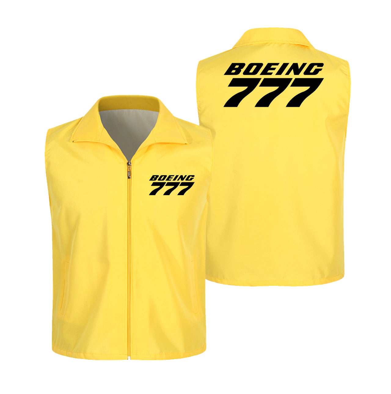Boeing 777 & Text Designed Thin Style Vests