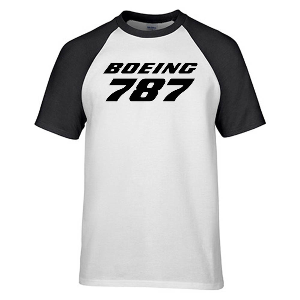 Boeing 787 & Text Designed Raglan T-Shirts