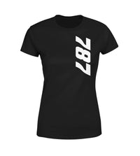 Thumbnail for 787 Side Text Designed Women T-Shirts
