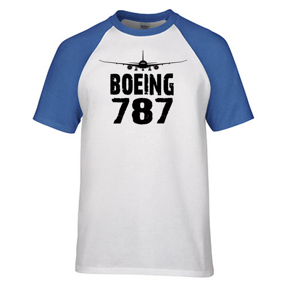 Boeing 787 & Plane Designed Raglan T-Shirts