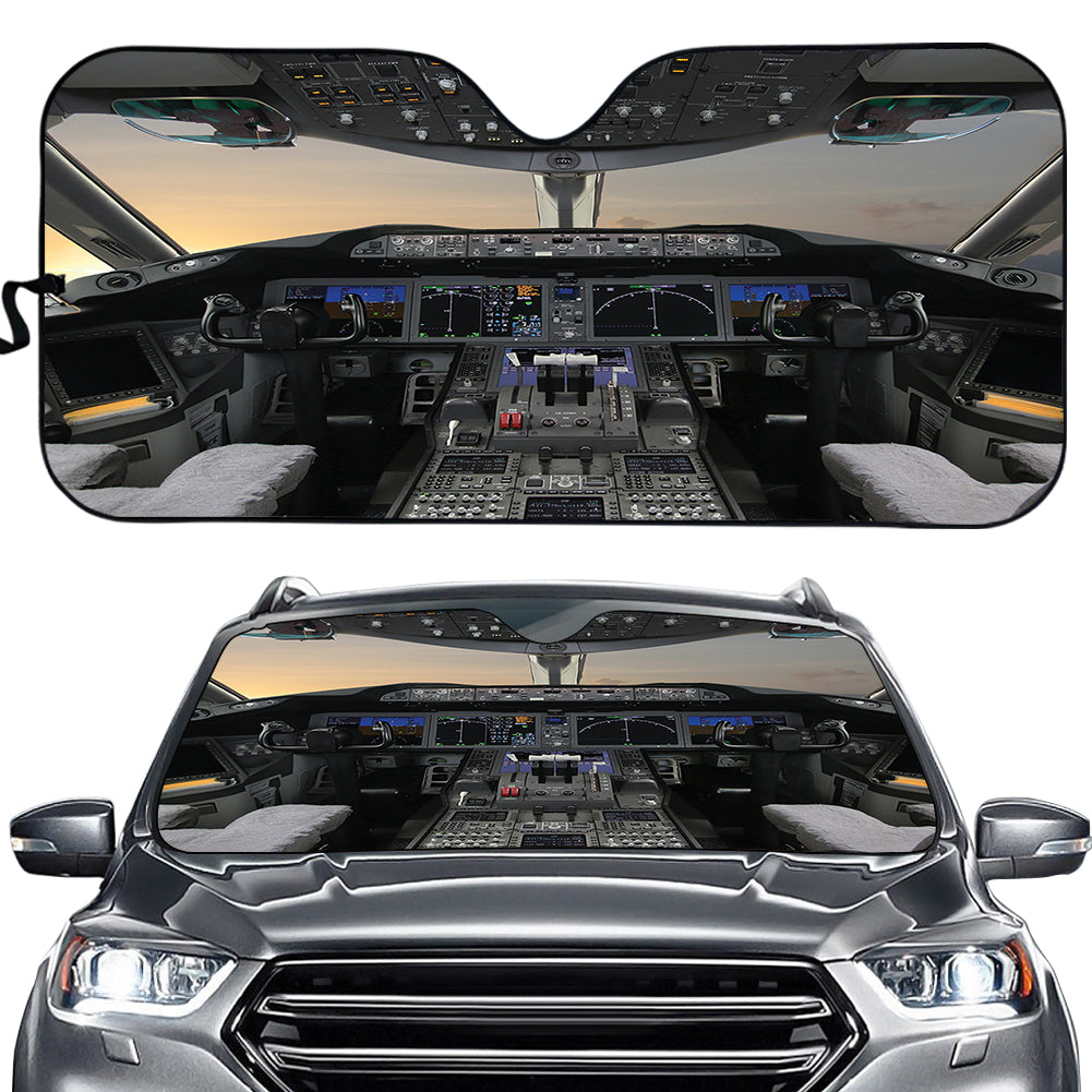 Boeing 787 Cockpit Designed Car Sun Shade