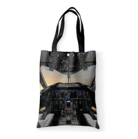 Thumbnail for Boeing 787 Cockpit Designed Tote Bags