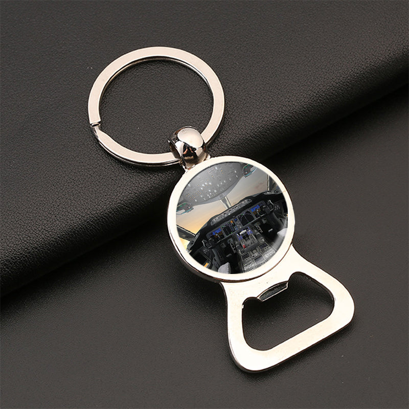 Boeing 787 Cockpit Designed Bottle Opener Key Chains