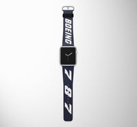 Thumbnail for Boeing 787 Flat Text Designed Leather Apple Watch Straps