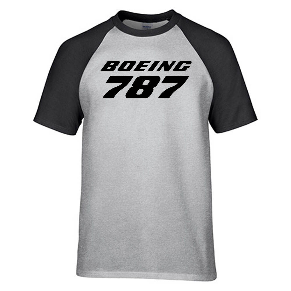 Boeing 787 & Text Designed Raglan T-Shirts