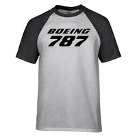 Thumbnail for Boeing 787 & Text Designed Raglan T-Shirts