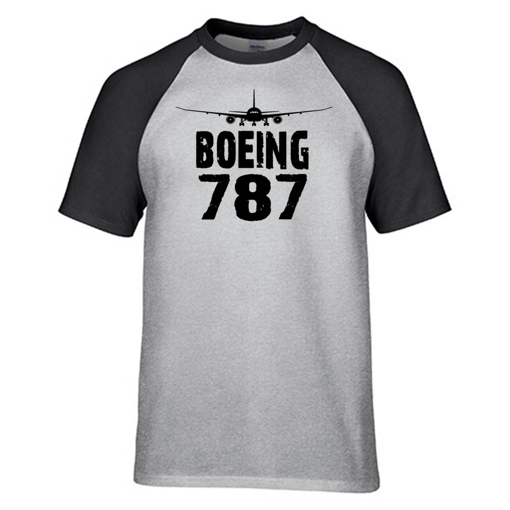 Boeing 787 & Plane Designed Raglan T-Shirts