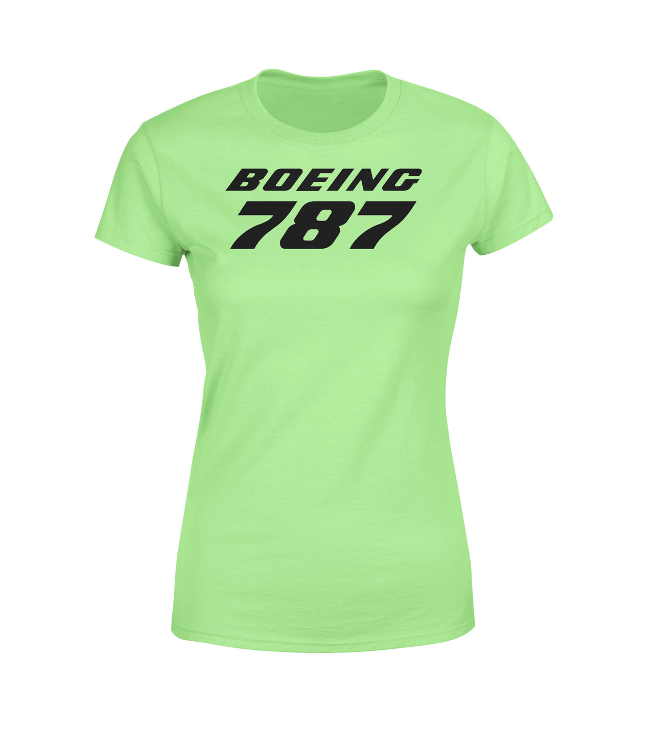 Boeing 787 & Text Designed Women T-Shirts