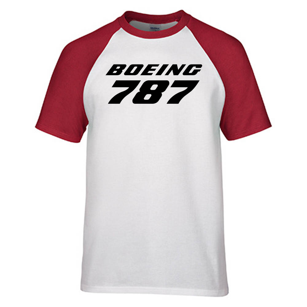 Boeing 787 & Text Designed Raglan T-Shirts