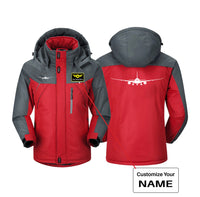 Thumbnail for Boeing 787 Silhouette Designed Thick Winter Jackets