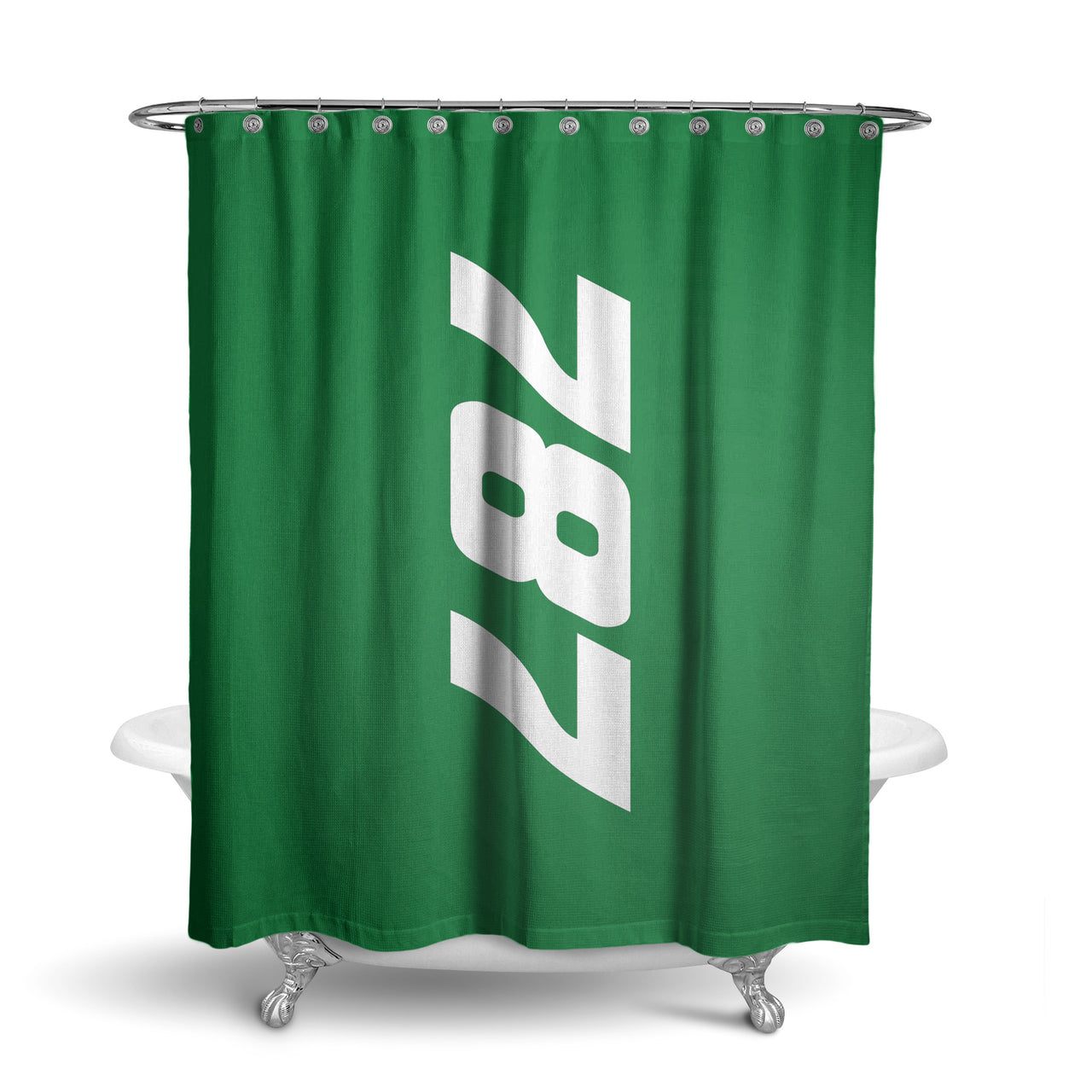 Boeing 787 Text Designed Shower Curtains
