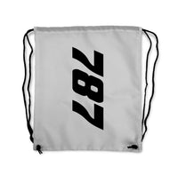Thumbnail for Boeing 787 Text Designed Drawstring Bags