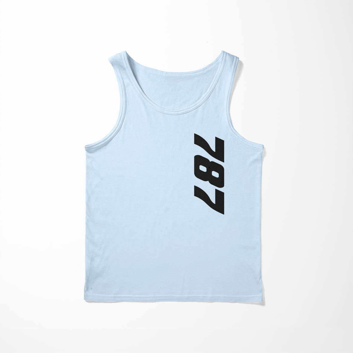 787 Side Text Designed Tank Tops