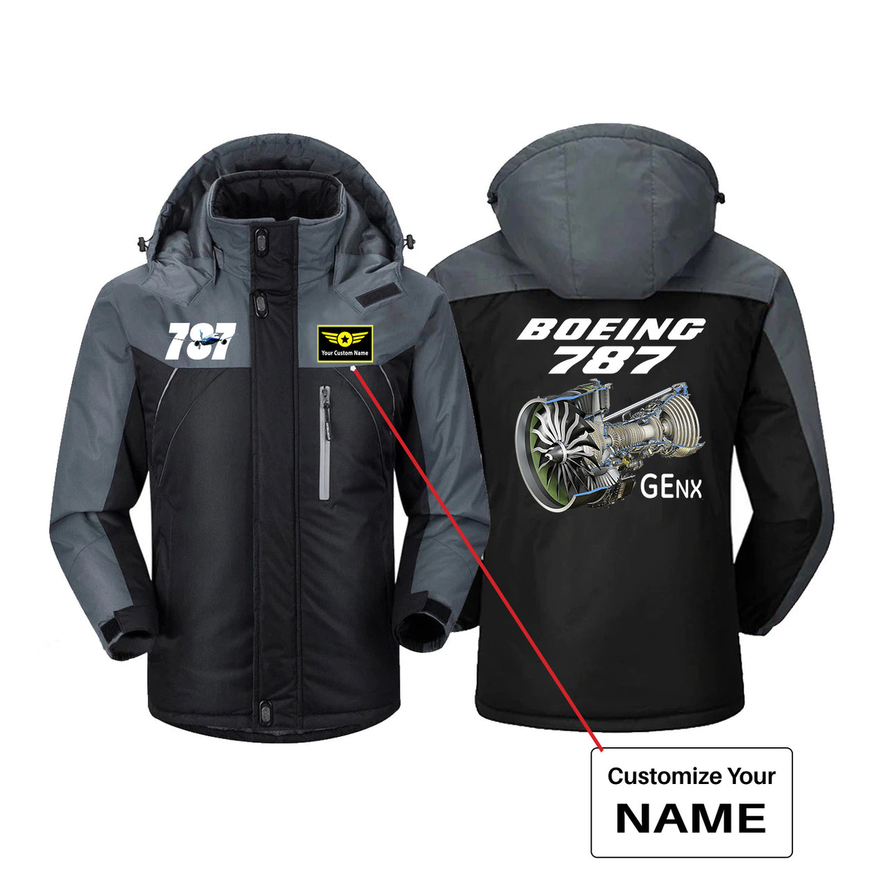 Boeing 787 & GENX Engine Designed Thick Winter Jackets