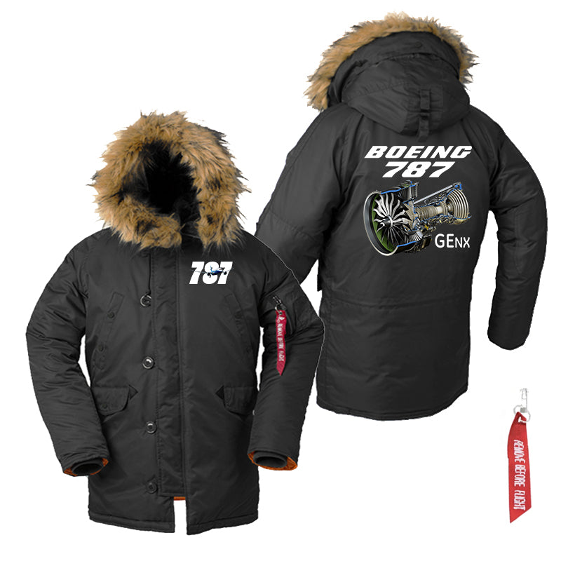 Boeing 787 & GENX Engine Designed Parka Bomber Jackets