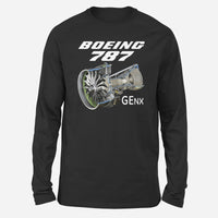 Thumbnail for Boeing 787 & GENX Engine Designed Long-Sleeve T-Shirts