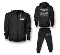 Thumbnail for Boeing 787 & GENX Engine Designed Zipped Hoodies & Sweatpants Set
