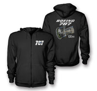 Thumbnail for Boeing 787 & GENX Engine Designed Zipped Hoodies