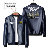 Thumbnail for Boeing 787 & GENX Engine Designed PU Leather Jackets