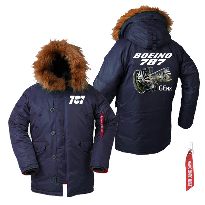 Boeing 787 & GENX Engine Designed Parka Bomber Jackets