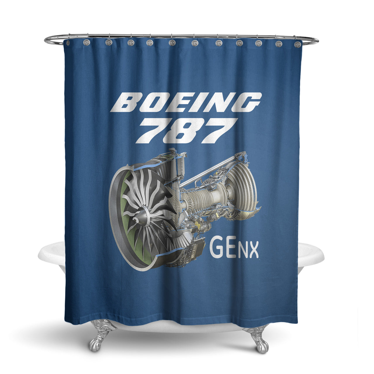 Boeing 787 & GENX Engine Designed Shower Curtains