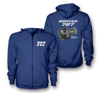 Thumbnail for Boeing 787 & GENX Engine Designed Zipped Hoodies