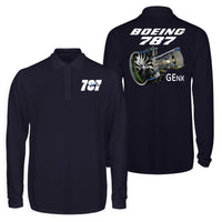 Thumbnail for Boeing 787 & GENX Engine Designed Long Sleeve Polo T-Shirts (Double-Side)