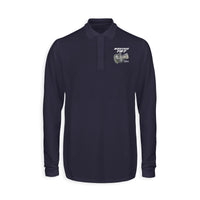 Thumbnail for Boeing 787 & GENX Engine Designed Long Sleeve Polo T-Shirts