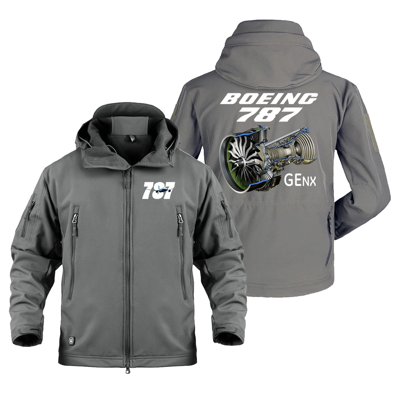 Boeing 787 & GENX Engine Designed Military Jackets (Customizable)