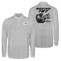 Thumbnail for Boeing 787 & GENX Engine Designed Long Sleeve Polo T-Shirts (Double-Side)