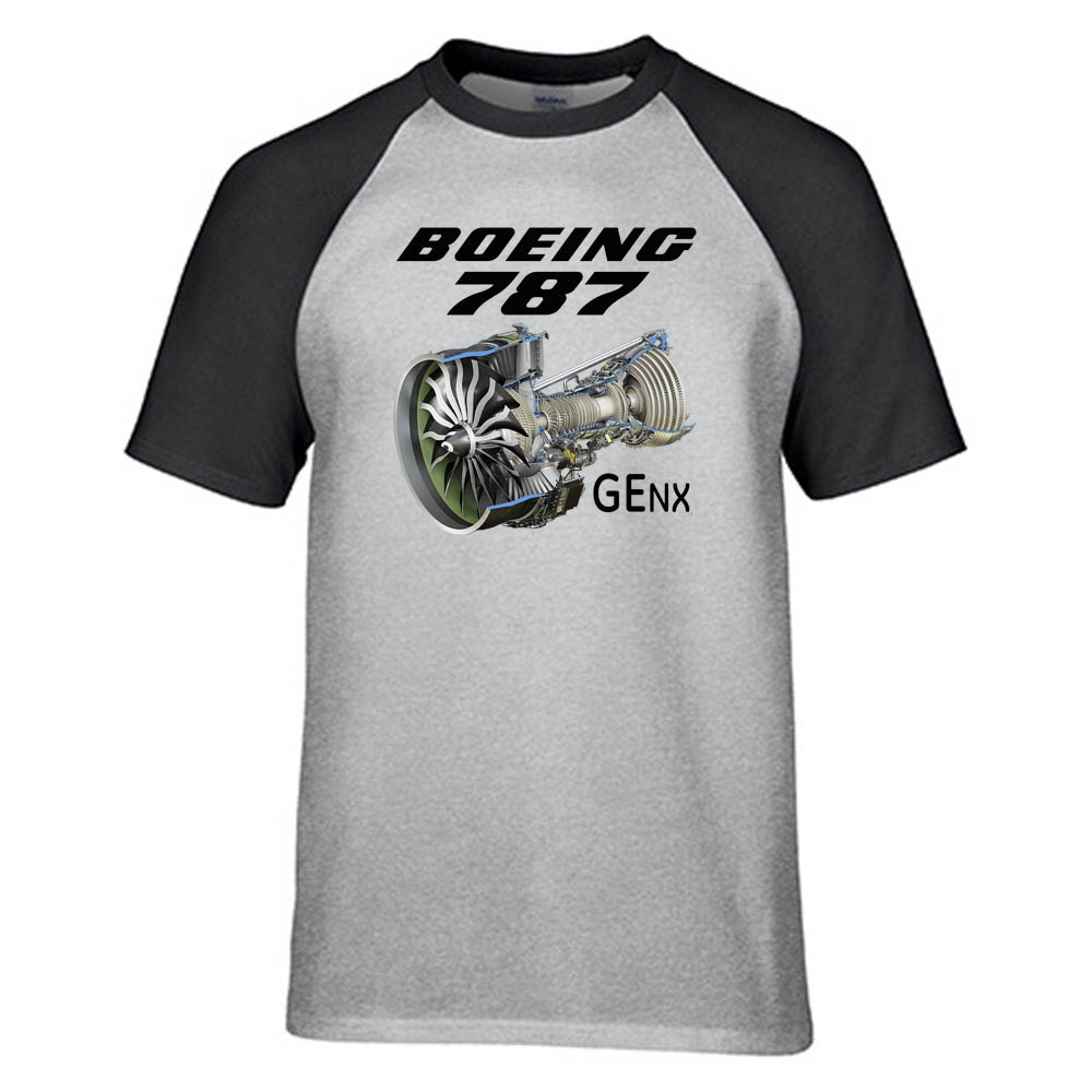 Boeing 787 & GENX Engine Designed Raglan T-Shirts