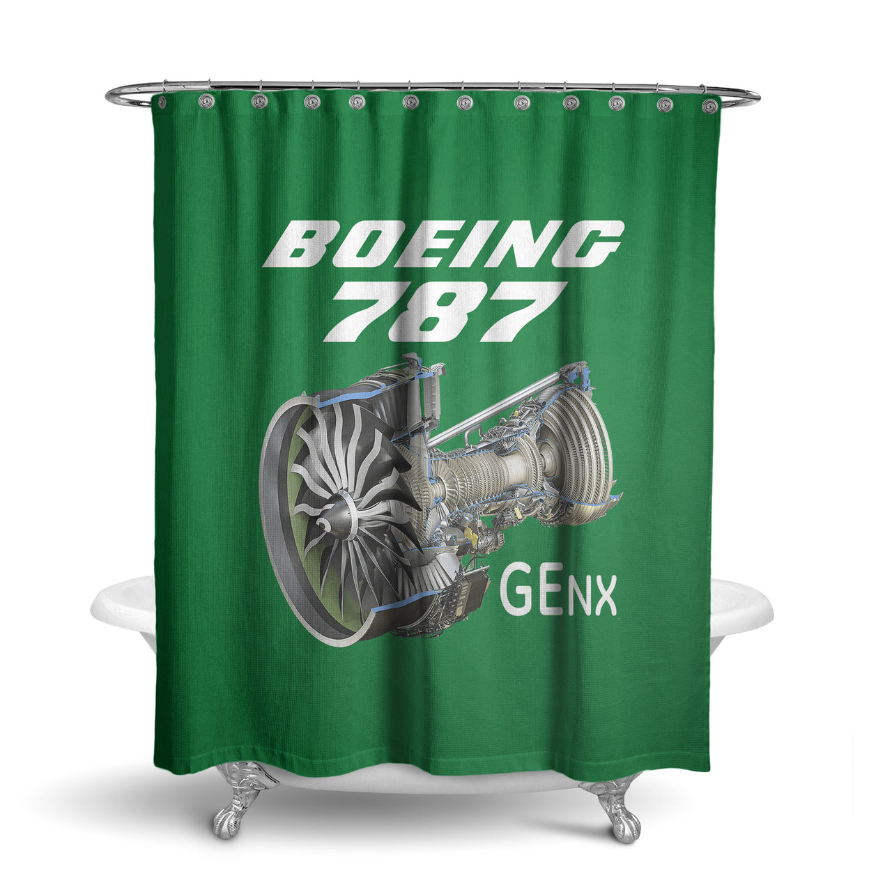 Boeing 787 & GENX Engine Designed Shower Curtains