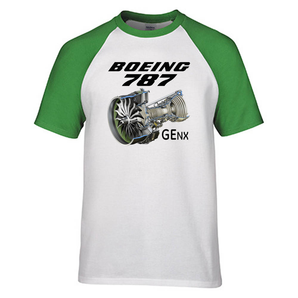 Boeing 787 & GENX Engine Designed Raglan T-Shirts