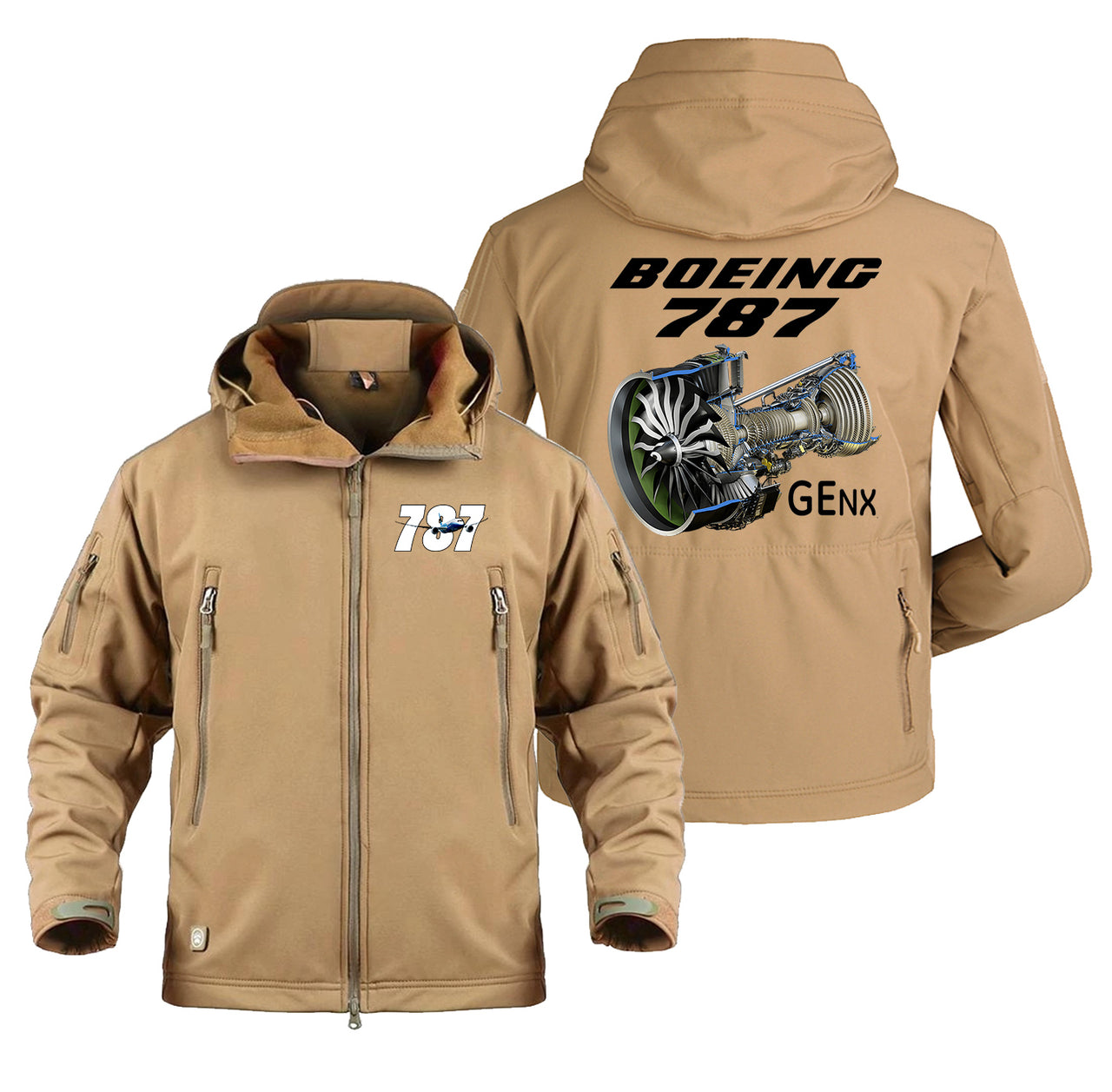 Boeing 787 & GENX Engine Designed Military Jackets (Customizable)