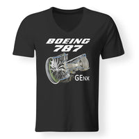 Thumbnail for Boeing 787 & GENX Engine Designed V-Neck T-Shirts