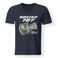 Thumbnail for Boeing 787 & GENX Engine Designed V-Neck T-Shirts