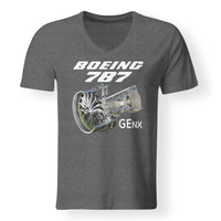 Thumbnail for Boeing 787 & GENX Engine Designed V-Neck T-Shirts