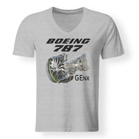 Thumbnail for Boeing 787 & GENX Engine Designed V-Neck T-Shirts