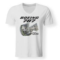 Thumbnail for Boeing 787 & GENX Engine Designed V-Neck T-Shirts