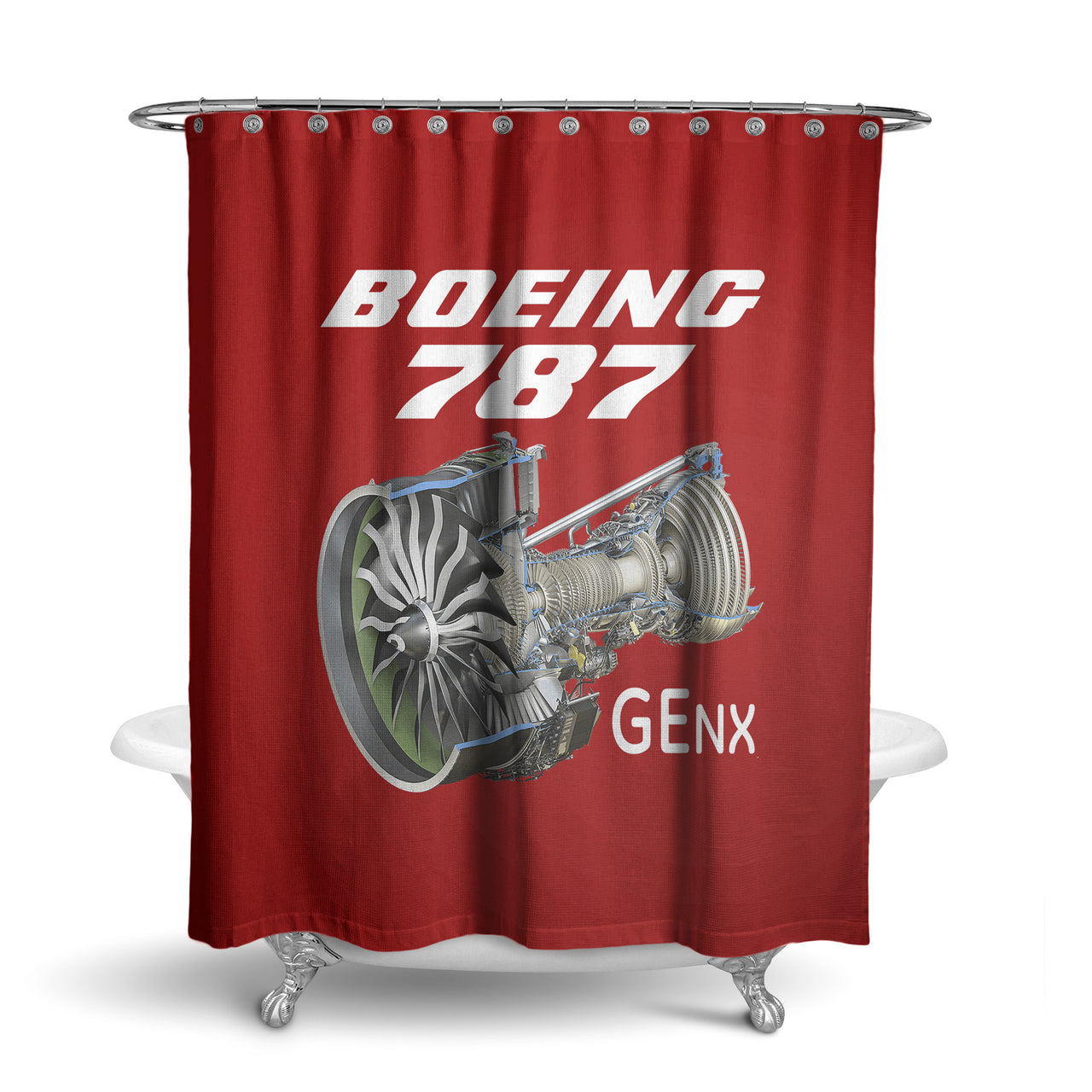 Boeing 787 & GENX Engine Designed Shower Curtains