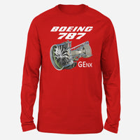 Thumbnail for Boeing 787 & GENX Engine Designed Long-Sleeve T-Shirts