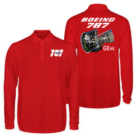 Thumbnail for Boeing 787 & GENX Engine Designed Long Sleeve Polo T-Shirts (Double-Side)