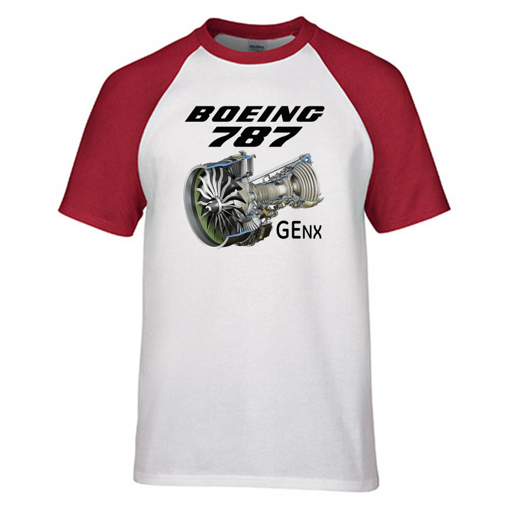 Boeing 787 & GENX Engine Designed Raglan T-Shirts